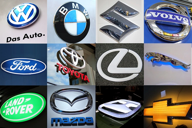 Korean Car Signage ABS Vacuum Forming Automotive Signage 3D Chrome Logo